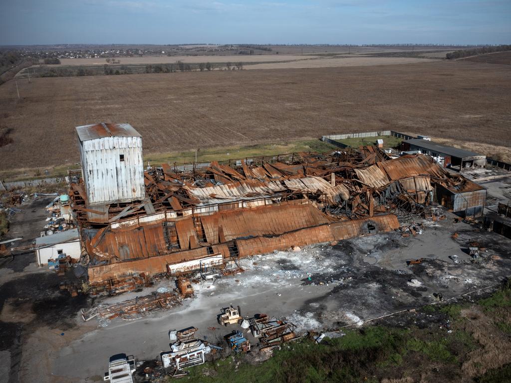 A factory lies in ruins after being destroyed during fighting between Ukrainian and Russian occupying forces in Kharkiv. Picture: Carl Court/Getty Images