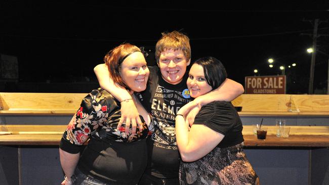 Kristyn Cleo, Dean Andrews and Chel C at Bojangles Nightclub, Goondoon Street, Gladstone. Photo Christopher Chan / The Observer
