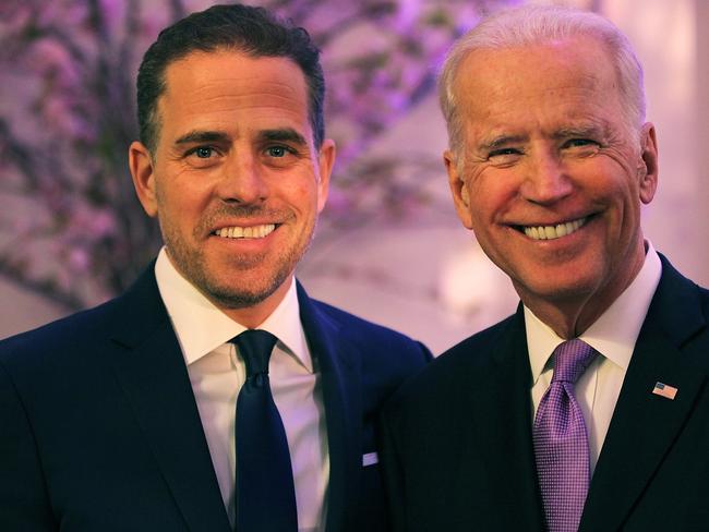 Former US Vice President Joe Biden and his son, Hunter. Picture: Getty