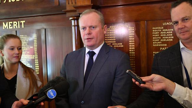 SANFL chief executive Jake Parkinson will take a 20 per cent pay cut as the league makes drastic cost cuttings. Picture: AAP Image/David Mariuz