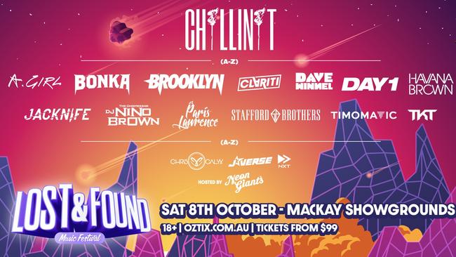 Lost &amp; Found Festival comes to Mackay on Saturday October 8 to feature some of the biggest names in Australian EDM &amp; Hip Hop.