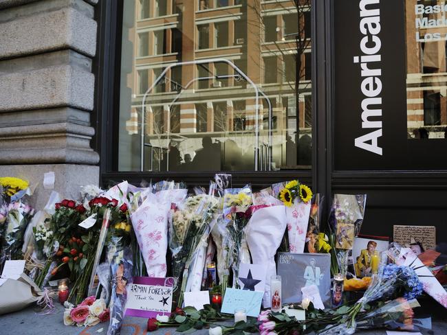 Remembered ... Fans gathered outside of Bowie’s New York apartment after news of his death broke. Picture: AP Photo/Mark Lennihan