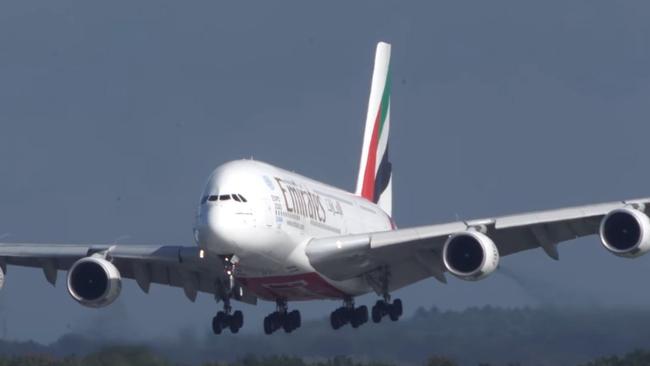 Emirates Airbus A380’s Scary Landing At Dusseldorf Airport | News.com ...