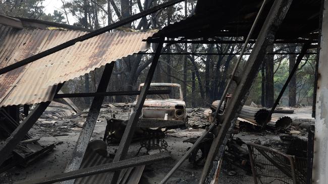 A burnt out property at Bilpin on Sunday. Photo Jeremy Piper