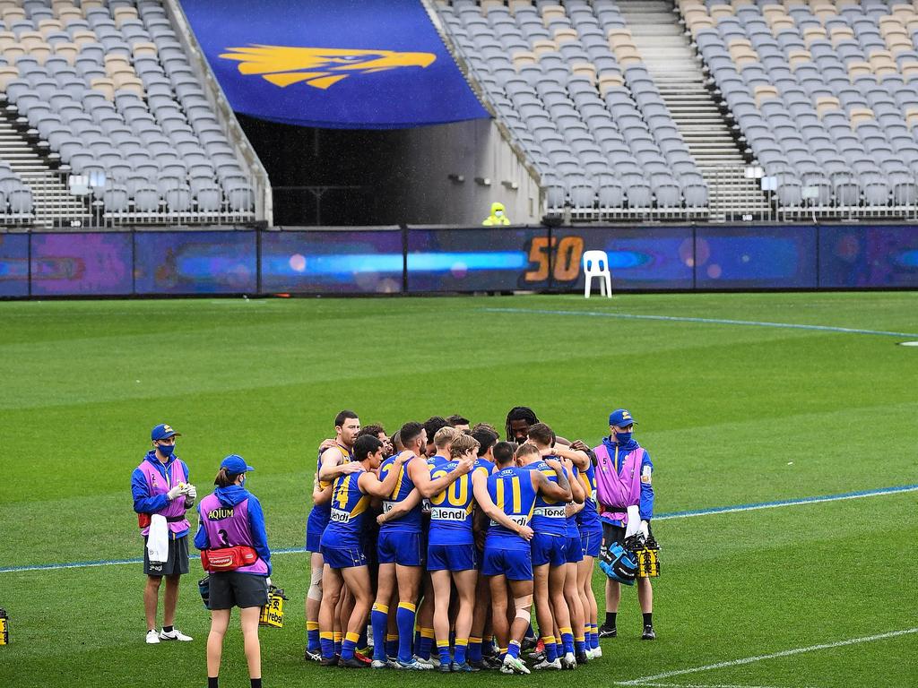 West Coast Eagles vs. Western Bulldogs: AFL game no crowds ...