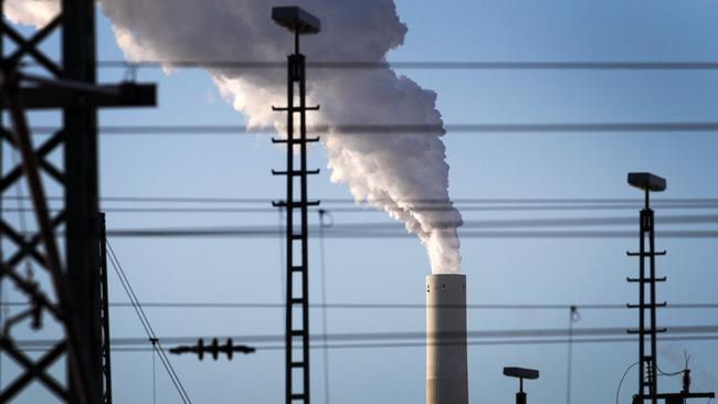 Steam rises from a chimney of the coal-fired Grosskraftwerk Mannheim (GKM) power plant in Mannheim, southwestern Germany. Picture: AFP