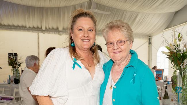 Leanne Baulch and Lola Ward at the Touch of Teal Soiree for the Trudy Crowley Foundation at the Mantra at the Harbour on Friday, September 8. Picture: Michaela Harlow