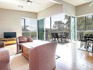 SUSTAINABLE: The living area of one of the units in the Coolum Beach duplex. Picture: Erle Levey