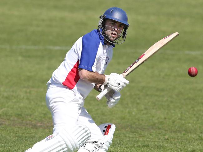 Cricket BPCA A1: Queenscliff v Armstrong Creek. Queenscliff batsman Frank Mileto Picture: Mark Wilson