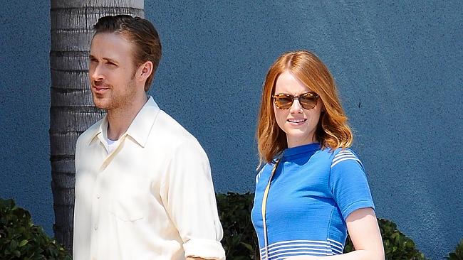 Emma Stone & Ryan Gosling Reunite on the Set of La La Land!