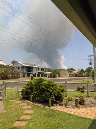 Smoke from fires at Woodgate. Picture: Tom Winch