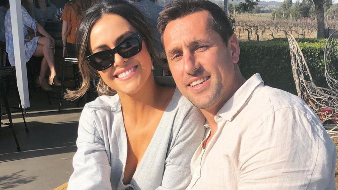 Mitchell Pearce and his fiancee Kristin Scott. Picture: Instagram