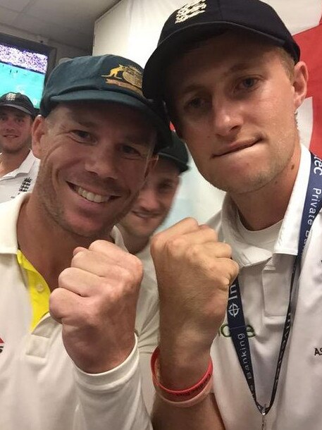 Warner and Root have a bit of fun.