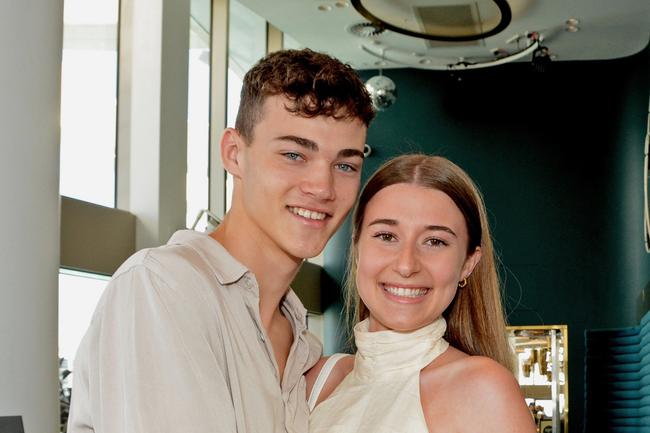 Jai Bower and Allie Harris at The Social Agency party at Nineteen at The Star Gold Coast. PIC: Regina King