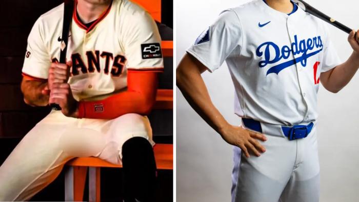 MLB players in the new see-through pants.