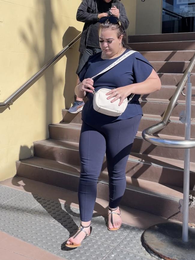 Collette Hannah Burt leaving Mackay Magistrate Court on Monday, July 22, 2024. Photo: Zoe Devenport