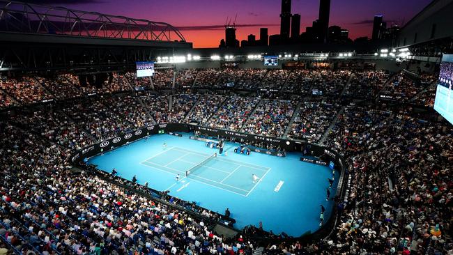 The Australian Open at Melbourne’s Rod Laver Arena. Picture: Dave Hunt