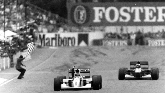 McLaren-Honda driver Gerhard Berger wins the Australian Formula One Grand Prix in Adelaide 1992.