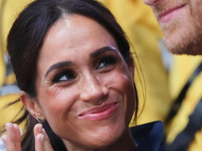 DUESSELDORF, GERMANY - SEPTEMBER 15: Meghan, Duchess of Sussex and Prince Harry, Duke of Sussex attend the sitting volleyball finals at the Merkur Spiel-Arena during day six of the Invictus Games DÃÂ¼sseldorf 2023 on September 15, 2023 in Duesseldorf, Germany. Prince Harry celebrates his 39th birthday today. (Photo by Chris Jackson/Getty Images for the Invictus Games Foundation)