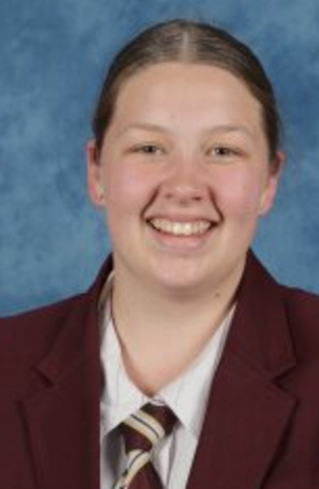 Lucinda Gehrke, St Peters Lutheran College Springfield, school captain.