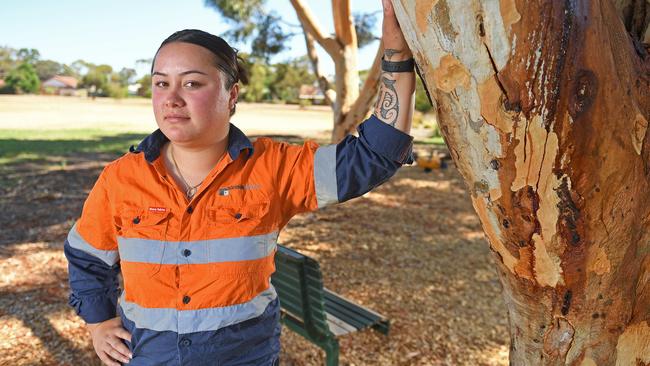 Tayla Rogan has been left thousands of dollars out of pocket following the collapse of SA Structural. Picture: Tom Huntley