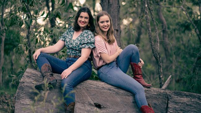 Kate Strong and Claire Harris are travelling across Australia teaching linedancing in country communities to raise money for rural charities. Picture: Jackson Madders