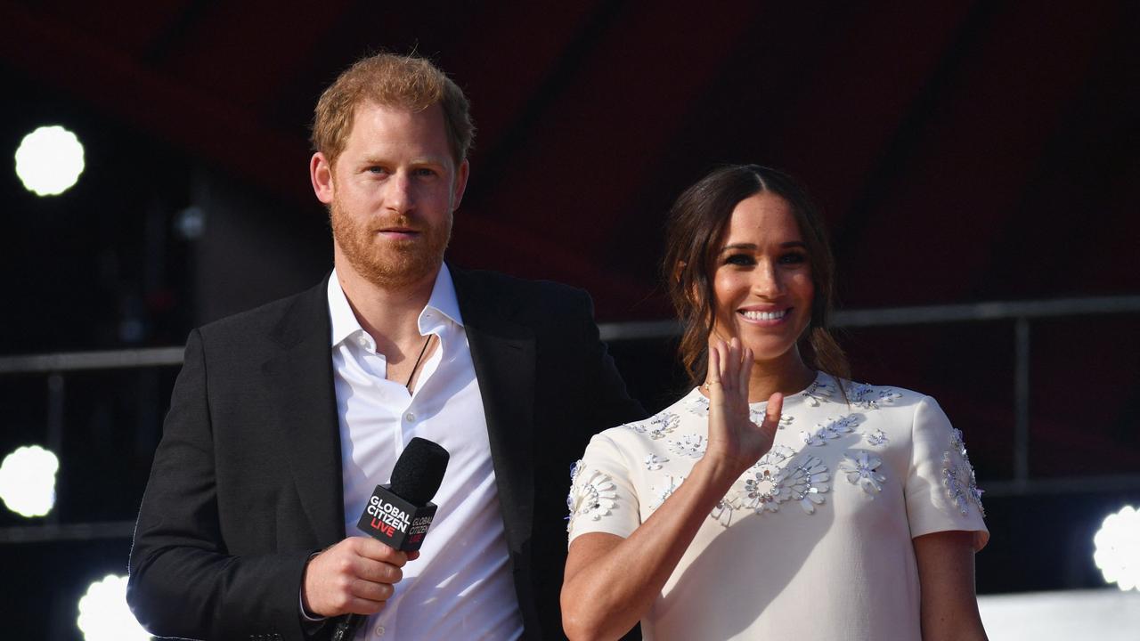 Prince Harry made a surprise cameo appearance on Meghan’s podcast. Picture: Angela Weiss / AFP