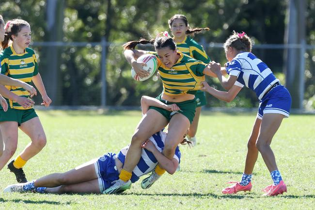 Girls rugby 7s schoolgirls state championship, Ballymore Stadium, Herston. Picture: Liam Kidston