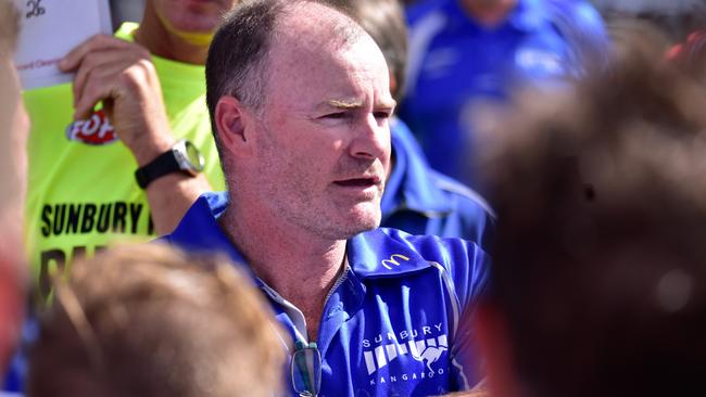 Sunbury Kangaroos coach Anthony Leydin. Picture: Jamie Morey
