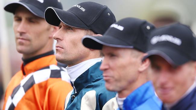 Hugh Bowman lines up before the Melbourne Cup.