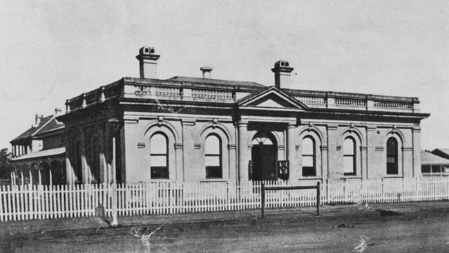 Bundaberg Courthouse, ca. 1910. This courthouse and former police station on Quay Street operated from 1882 to 1997 and was added to the Queensland Heritage Register in 1998. Source: John Oxley Library, State Library of Queensland