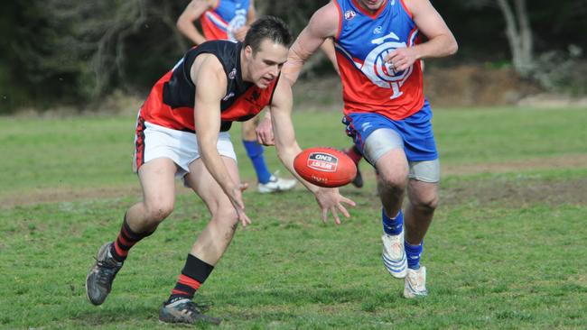 Michael Zaluski in his first year back at Morphett Vale in 2008. Picture: Peter Worden