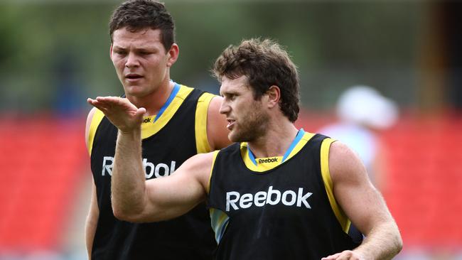 Campbell brown and Steven May training together.