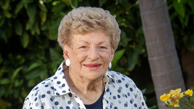 Marjorie Jackson-Nelson in her Marion backyard. Picture Emma Brasier