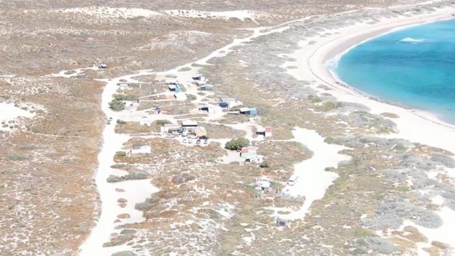 The campsite is surrounded by dunes, shrub land and rocky terrain. Picture: WA Police