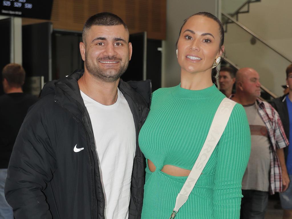 Marc Vuko and Jennifer Cox at the Tim Tszyu vs Carlos Ocampo Interim WBO Super Welterweight World title contest at the Convention Centre in Broadbeach. Photo: Regi Varghese