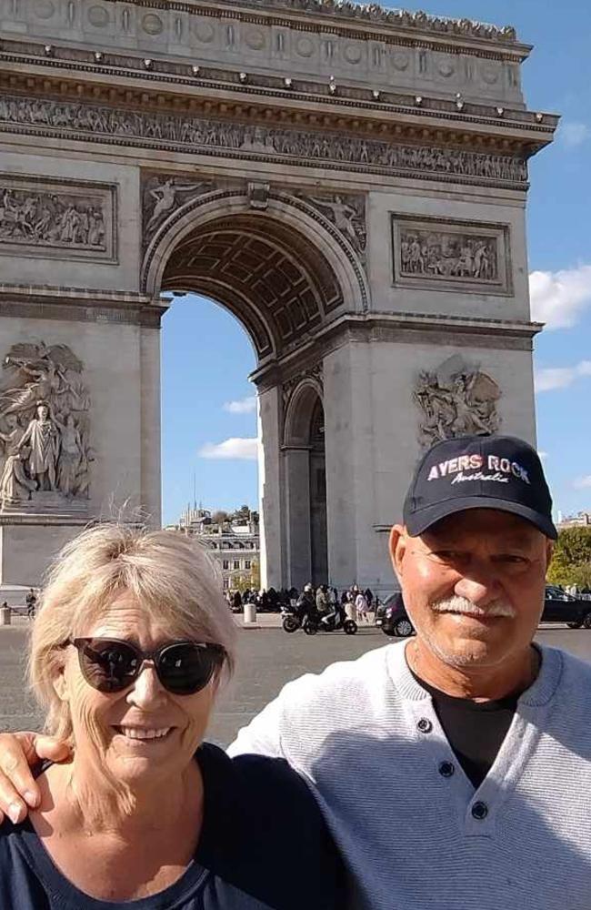 Janet Francois (left) said she was feeling stressed and anxious about the travel plans she has made to Melbourne and India with her husband Jacques (right).