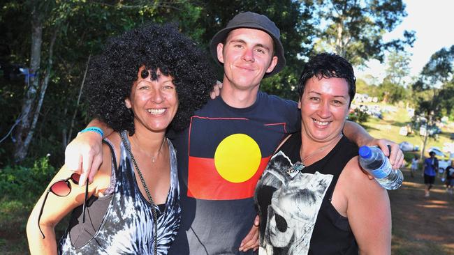Karene Low, Brent Dawson and Kim Andrews at the Big Pineapple Music Festival in 2015. Picture: Greg Miller