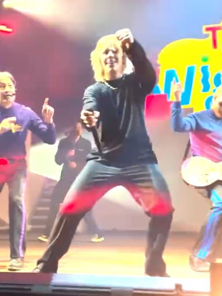 He danced and sang with The Wiggles on stage.