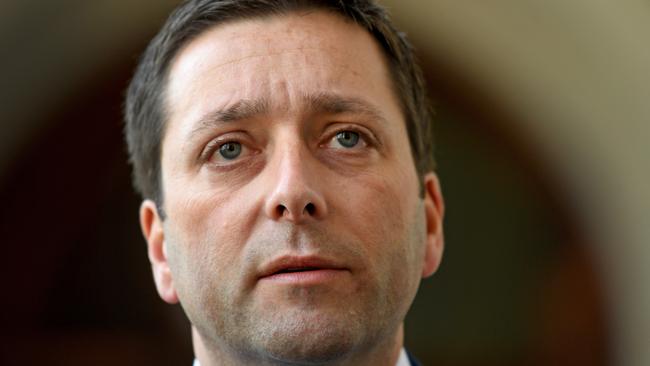 Matthew Guy attended a dinner with Melbourne’s alleged mafia boss Tony Madafferi. Picture: AAP