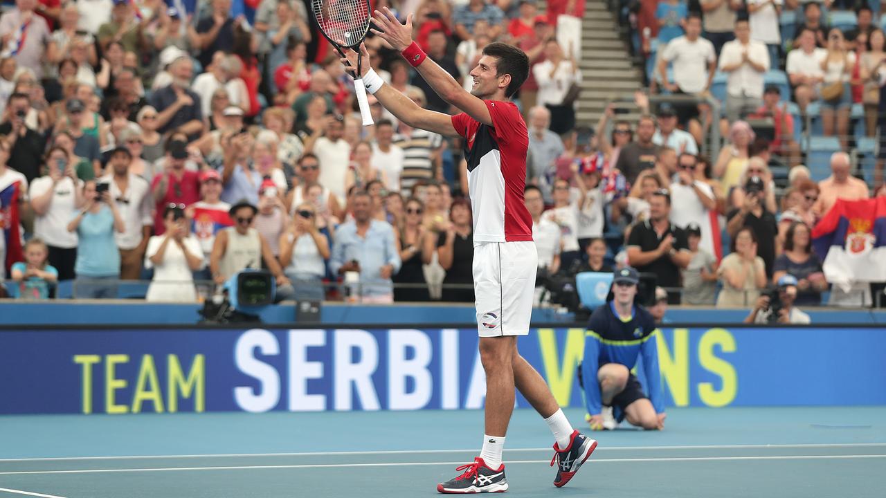 ATP Cup Serbias Novak Djokovic revels with crowd on his side The Australian