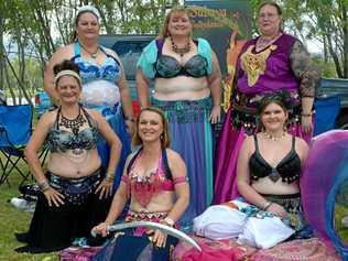 Mel McNeill, Patrina Day, Claire Schmidt, Tara Cowen, Madison Harth and Sherie Stickley at the Quay St Markets on Sunday. FULL STORY: P5. Picture: Jann Houley