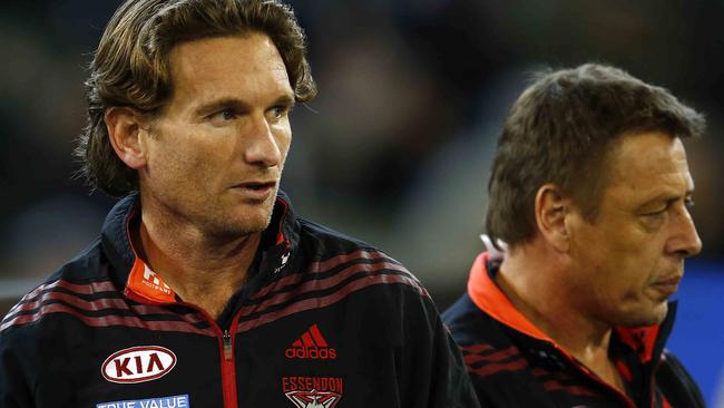 James Hird and Mark Thompson. Picture: Michael Klein