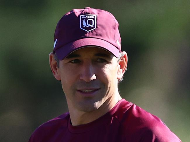 GOLD COAST, AUSTRALIA - JUNE 03: Coach Billy Slater during a Queensland Maroons State of Origin Training Session at Sanctuary Cove on June 03, 2024 in Gold Coast, Australia. (Photo by Chris Hyde/Getty Images)