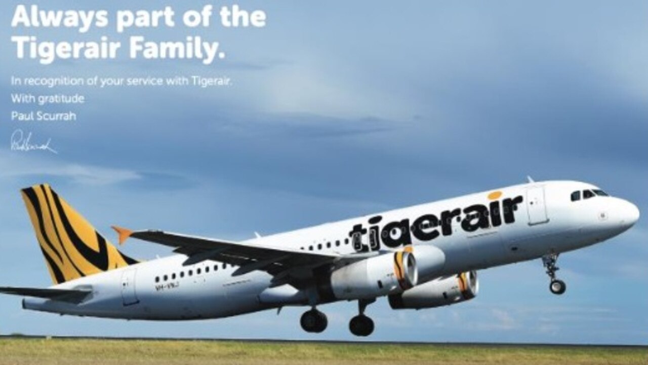 The photo that will be given to each sacked Tigerair employee.