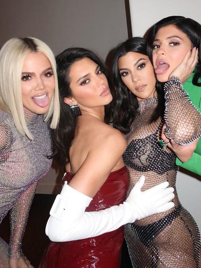 The Kardashian clan, Khloe, Kendall, Kourtney and Kylie. Picture: Instagram/@kourtneykardash