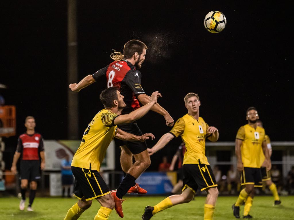 Leichhardt's Cody Eszes during the FNQ Premier League grand finals between Edge Hill United and Leichhardt at Endeavour Park. Picture: Emily Barker