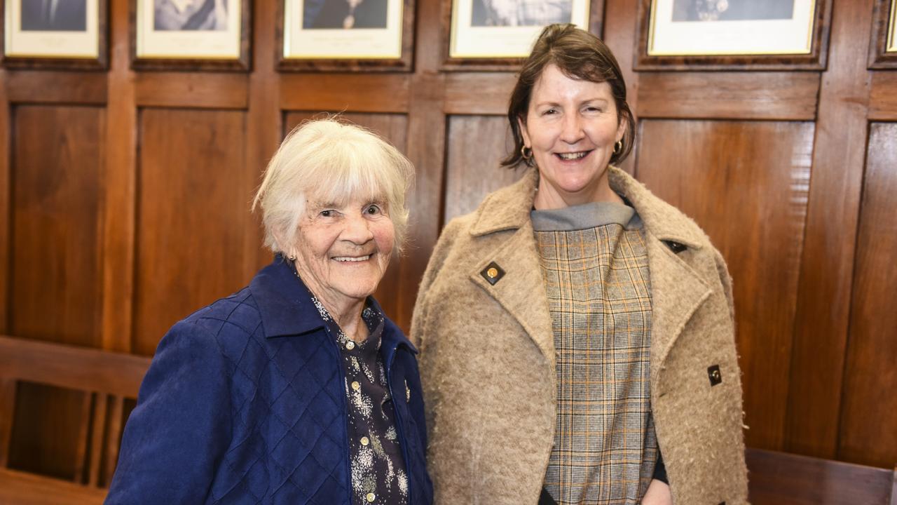 Former CWA Victoria president Elvie Olden, Inverloch, and her daughter Kathie Olden at the CWA Victoria annual general meeting in 2019 was held at the Williamstown Town Hall. Picture: Dannika Bonser