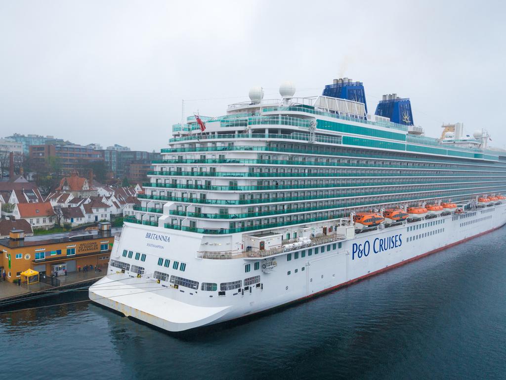 Two people were arrested as the ship docked at Southampton, the ship's home port