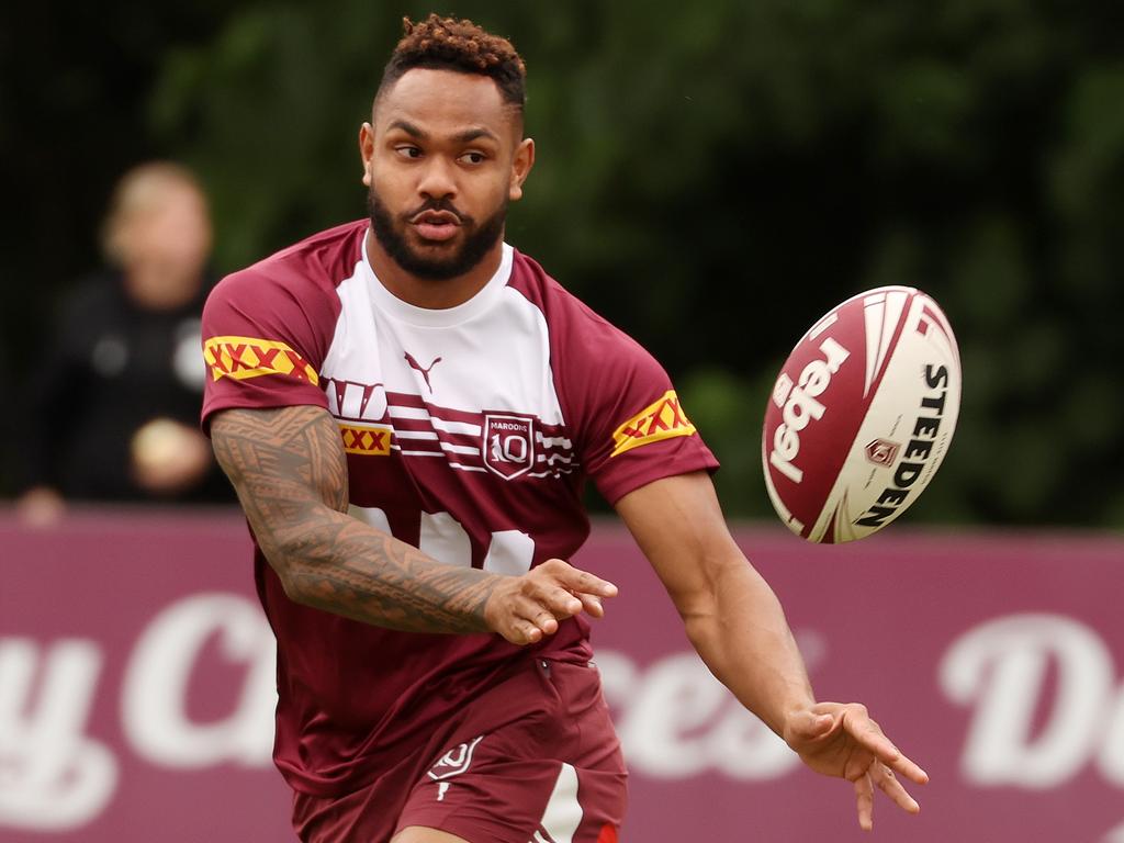 Hamiso Tabuai-Fidow is playing centre for Queensland. Picture: Liam Kidston